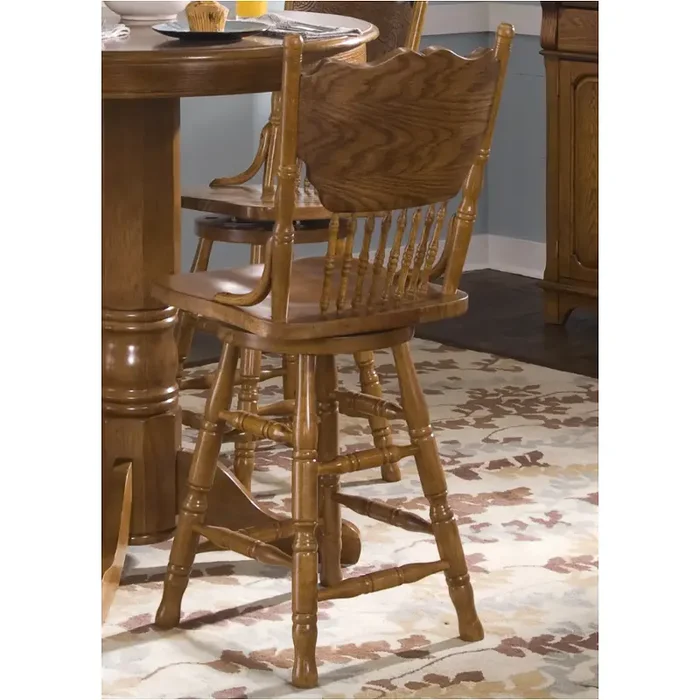 10-b51724 Liberty Furniture Nostalgia 24 Inch Press Back Barstool