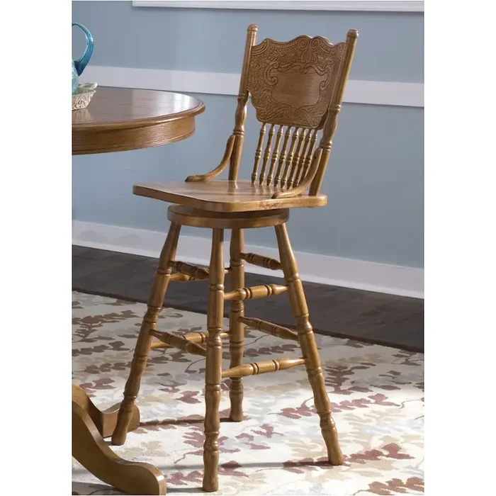 10-b51730 Liberty Furniture Nostalgia 30 Inch Press Back Barstool
