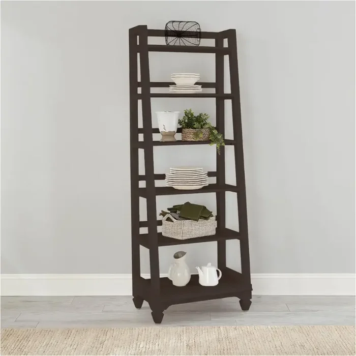 417b-bk202 Liberty Furniture Allyson Park Leaning Pier Bookcase
