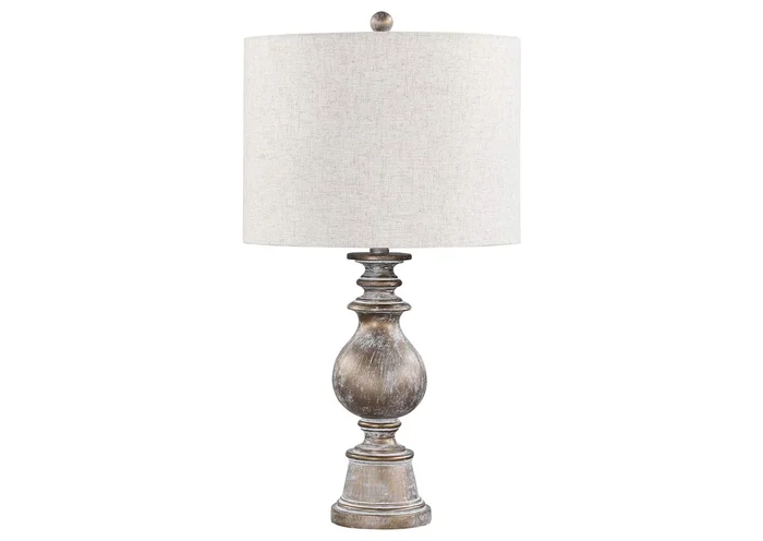 Brie 28-inch Drum Shade Urn Table Lamp Antique Gold