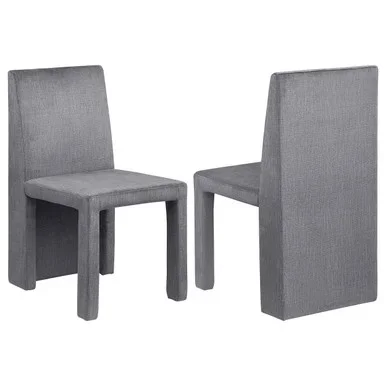 Tordera Velvet Upholstered Dining Side Chair Grey (Set of 2) / CS-108512