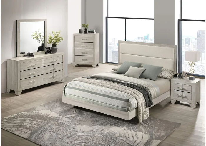 Trenton 5-piece Eastern King Bedroom Set Rustic Cream